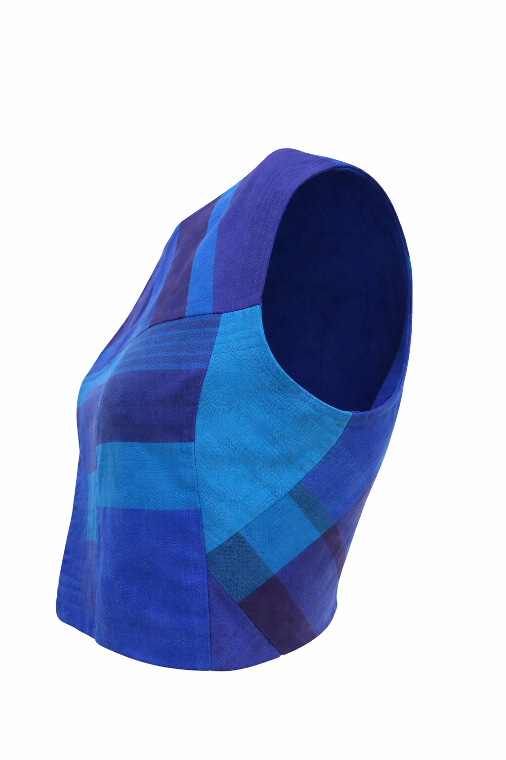 Crop Top Sleeveless Patchwork